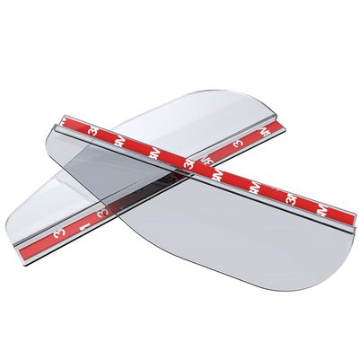 Universal Clear PVC Plastic Car Rear View Side Mirror Rain Board Eyebrow 2Pcs