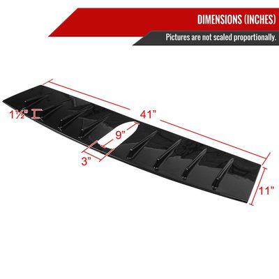 2015-2021 Subaru WRX/STI Glossy Black ABS Shark Fin Style Rear Roof Spoiler