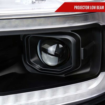 For Dodge RAM 1500 2019-2024 LED Headlights Turn Signals LED Pulsing Glow Matte Black Housing Clear Lens