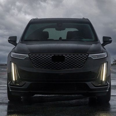 2020-2025 Cadillac XT6 Grille Overlay Gloss Black 5Pcs ABS Plastic
