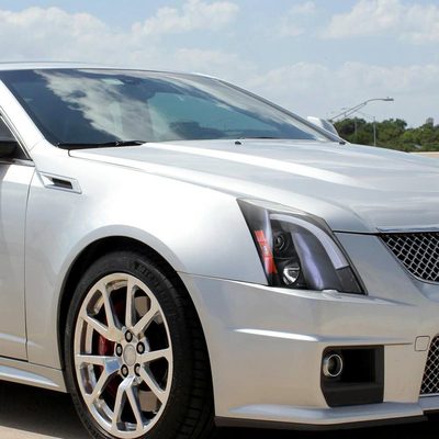 2008-2014 Cadillac CTS Sequential LED Bar Projector Headlights Matt Black