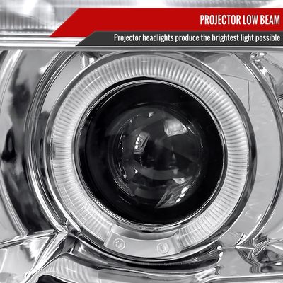 2001-2003 BMW E53 X5 Dual Halo Projector Headlights Chrome/Clear Lens