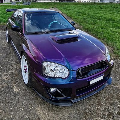 2004-2005 Subaru Impreza WRX/STI Outback Headlights LED Light Bar Chrome
