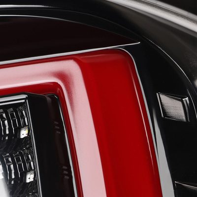 2007-2013 GMC Sierra 1500 2500HD 3500HD C-Bar LED Tail Lights Jet Black