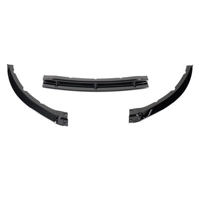 2013-2014 Ford Mustang Glossy Black 3Pcs Front Bumper Lip Splitter Kit