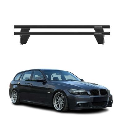 2005-2013 BMW 3 Series E90 E91 E92 Roof Rack Cross Bars Black