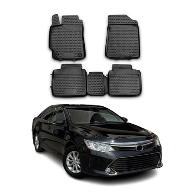 2012-2017 Toyota Camry Floor Mats Liners Full Set All Weather Black