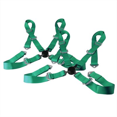 Universal Green 4 Point Quick Release Camlock Racing Seat Belt Safety Harness