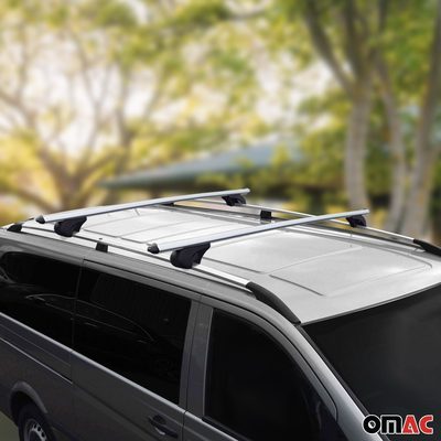 2016-2023 Mercedes Metris L2 MWB Roof Racks & Roof Rails Silver Set