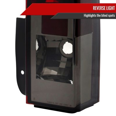 2005-2010 Hummer H3 Tail Lights Chrome Housing/Red Smoke Lens