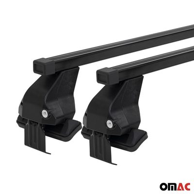 Top Roof Racks Cross Bars fits Audi A4 B9 Sedan 2020-26 FL 2Pcs Black Steel