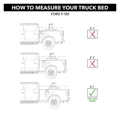 Fits 2009-2014 Ford F150, 8' Bed (GXT-61303)