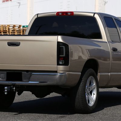 2002-2006 Dodge RAM 1500 2500 3500 LED Tail Lights -G2 Glossy Black/Smoke Lens