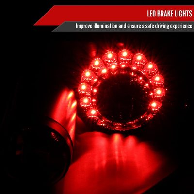 2006-2011 Mitsubishi Eclipse LED Tail Lights Matte Black Housing/Clear Lens