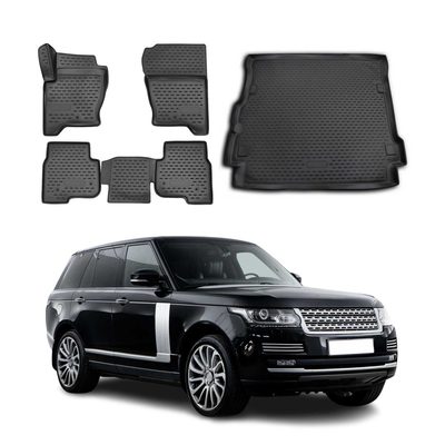 2010-2016 Land Rover LR4 Floor Mats & Cargo Liner Full Set All Weather Black