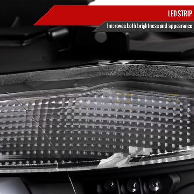 2012-2015 BMW F30 3 Series Sedan Dual U-Bar Headlights LED Signal Lights Black