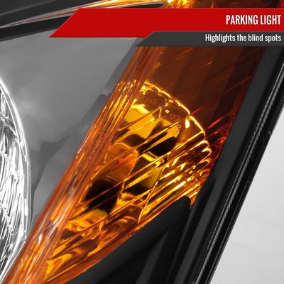 2006-2009 Toyota Prius Factory Headlights w/Amber Reflector Matt Black/Clear