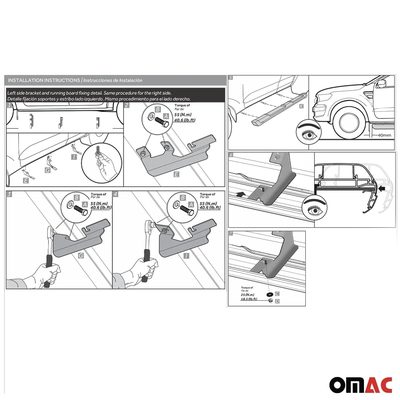 2019-2023 Ford Ranger Crew Cab Running Board Nerf Bar Side Step