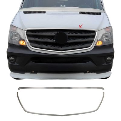 2014-2018 Mercedes Sprinter W906 Front Bumper Grill Trim Brushed Stainless Steel 2Pcs