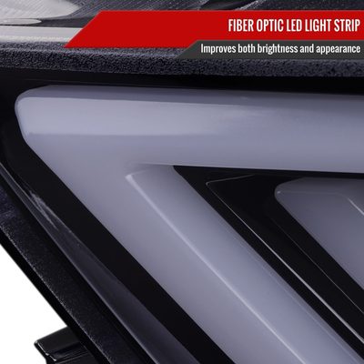 2015-2017 Ford Mustang HID-Type LED Turn Signal Projector Headlights Smoke
