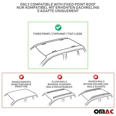 2014-2026 RAM ProMaster Professional Roof Racks Cross Bars Set Gray 3Pcs