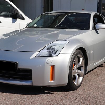 2006-2009 Nissan 350Z Turn Signal Animated LED Bar Projector Headlights Chrome