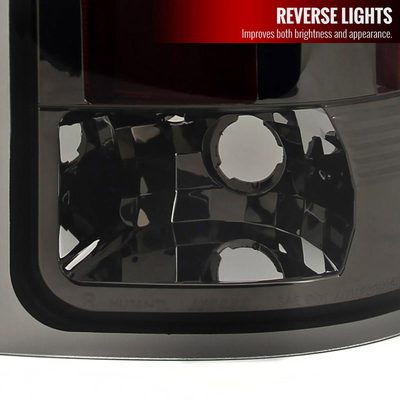 2007-2014 GMC Sierra LED Tail Lights Chrome Housing/Smoke Lens