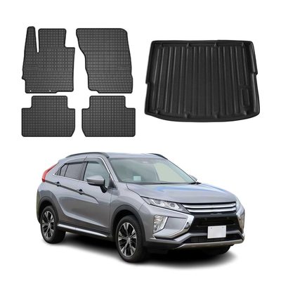 2018-2026 Mitsubishi Eclipse Cross Floor Mats & Cargo Liner Full Set All Weather Black