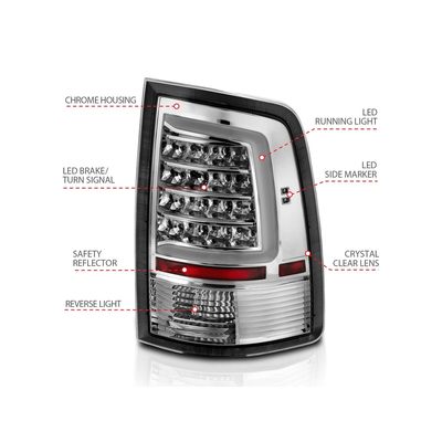 Anzo Red and Chrome LED Tail Lights 311320