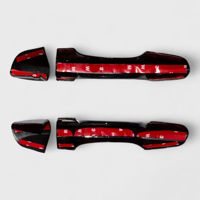 2015-2023 Ford Mustang Door Handle Cover Gloss Black 4Pcs ABS Plastic