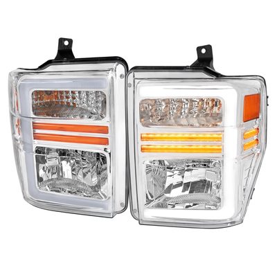 2008-2010 Ford F-250/350/450/550 SuperDuty Signal Factory Headlights Chrome