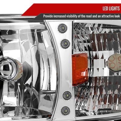 1994-2001 Dodge RAM 1500/ RAM 2500 3500 Crystal Headlights Chrome