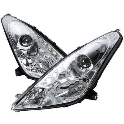 2000-2005 Toyota Celica Projector Headlights SMD LED Light Strip Chrome/Clear