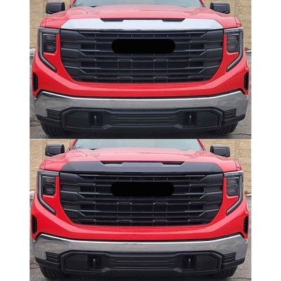 2022-2025 GMC Sierra 1500 Grille Overlay Gloss Black 1Pcs ABS Plastic