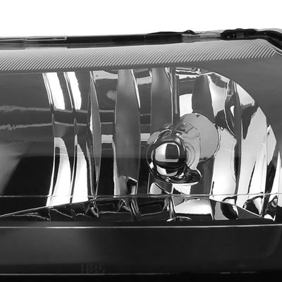 1999-2004 Ford Mustang Factory Headlights w/Amber ReflectorsMatte Black/Clear
