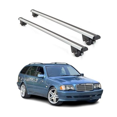 1995-2000 Mercedes C Class W202 Roof Rack Cross Bars Silver