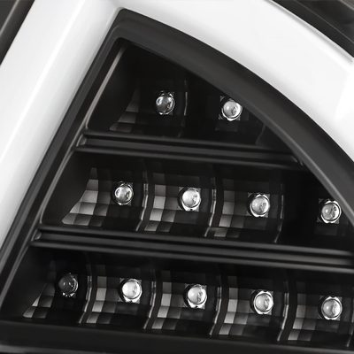 2010-2012 Ford Fusion LED Tail Lights Matte Black Housing/Clear Lens