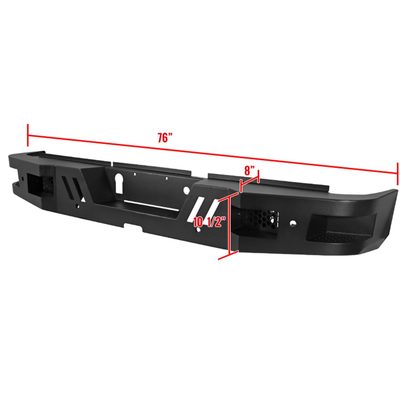 2010-2024 Dodge RAM 2500/3500 Black Heavy Duty Steel Rear Step Bumper