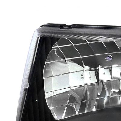 1992-2006 Ford Econoline Factory Style Crystal Headlights Matte Black/Clear