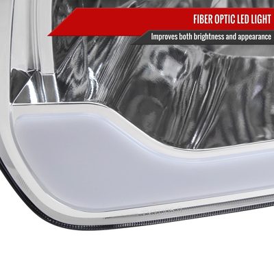 2005-2006 Toyota Tundra/Sequoia LED Bar Factory Headlights Corner Lamps Chrome