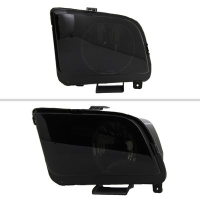 2005-2009 Ford Mustang Factory Style Headlights Black Housing/Smoke Lens