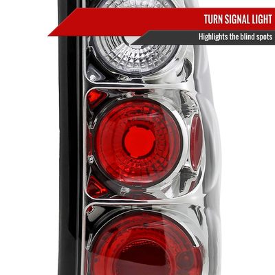 1999-2002 Chevy Silverado/ 1999-2006 GMC Sierra Tail Lights Chrome/Clear Lens