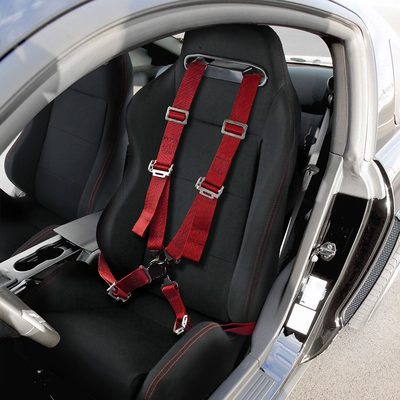 Universal Red 4 Point Quick Release Camlock Racing Seat Belt Safety Harness