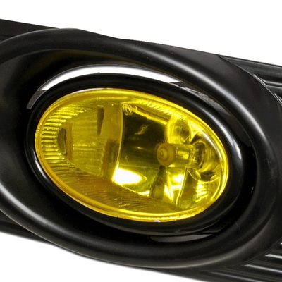 2001-2002 Honda Accord Sedan H11 Fog Lights Kit Chrome Housing/Yellow Lens