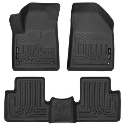 Tapetes Husky Weatherbeater 1ra y 2da fila color Negro para Cherokee 15-20