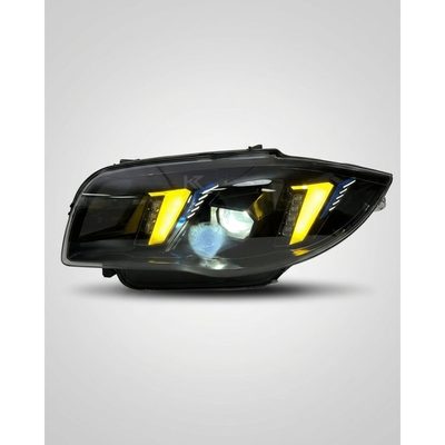 BMW 1 Series E87 Snake Eye Laser LED Headlight Assembly with Dual-Color DRL (Yellow / White) 2004 - 2011 (116i / 118i / 120i / 125i)