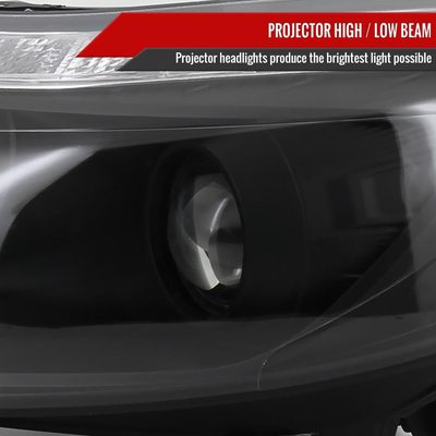 2012-2014 Ford Focus Projector Headlights LED Light & LED Signal Lights Black