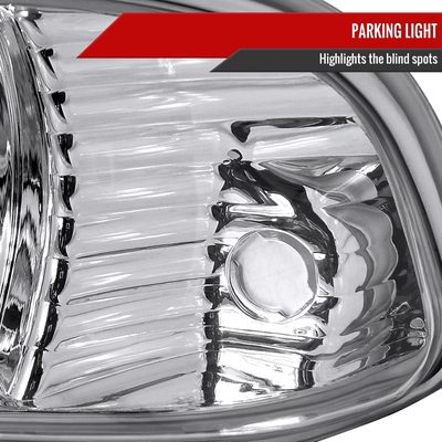 1998-2004 Chevy S10/Blazer Factory Style Headlights Chrome/Clear Lens