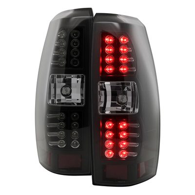 2007-2012 Chevy Avalanche LED Tail Lights Matte Black Housing/Clear Lens
