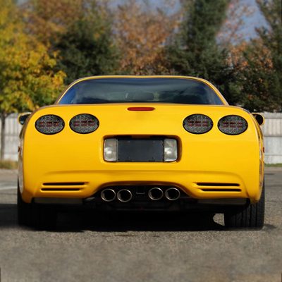 1997-2004 Chevy Corvette C5 4PC LED Tail Lights Chrome Housing/Smoke Lens